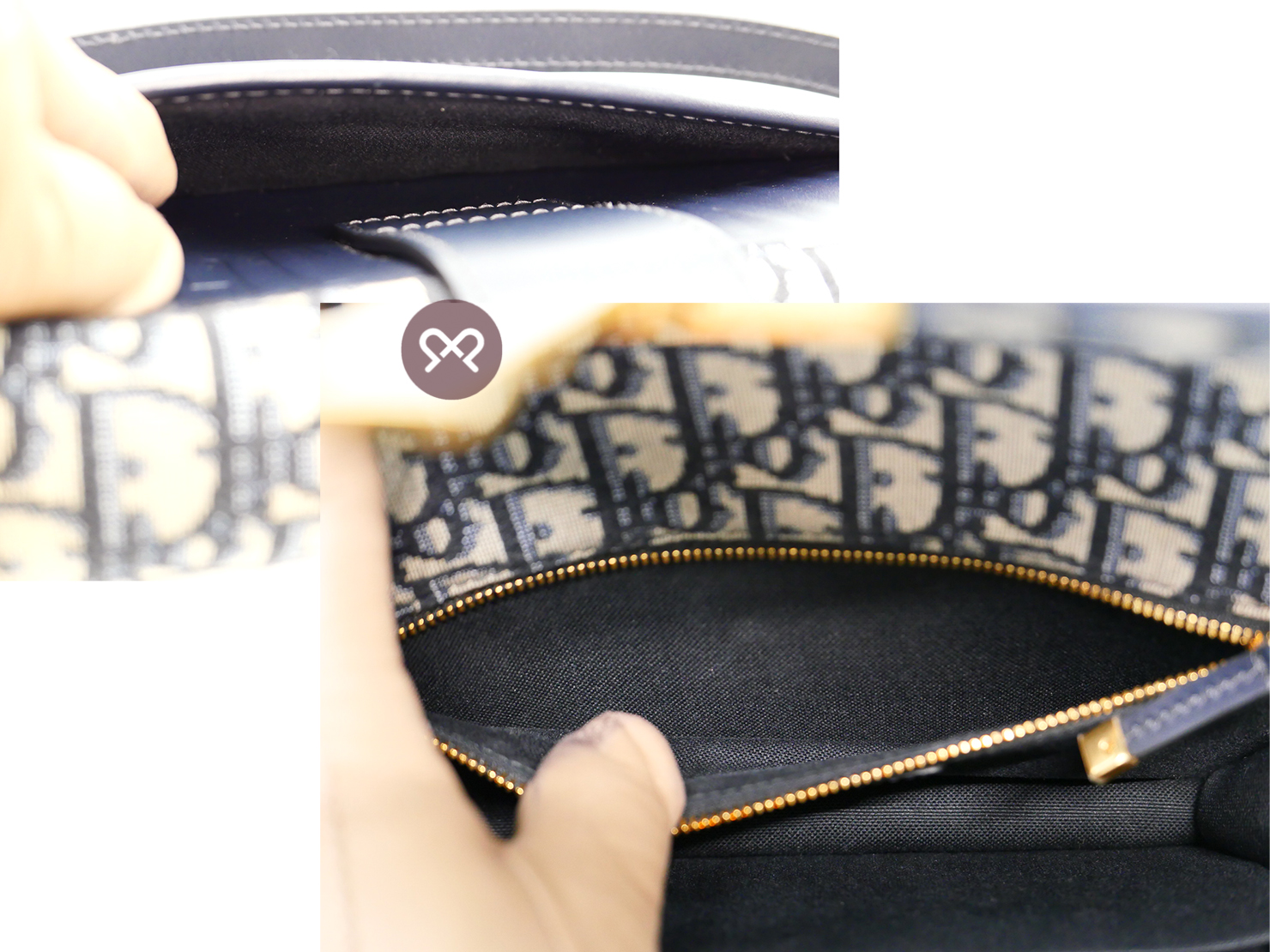 Dior 'CD' Blue Dior Oblique Jacquard 30 MONTAIGNE CHAIN BAG - Image 11