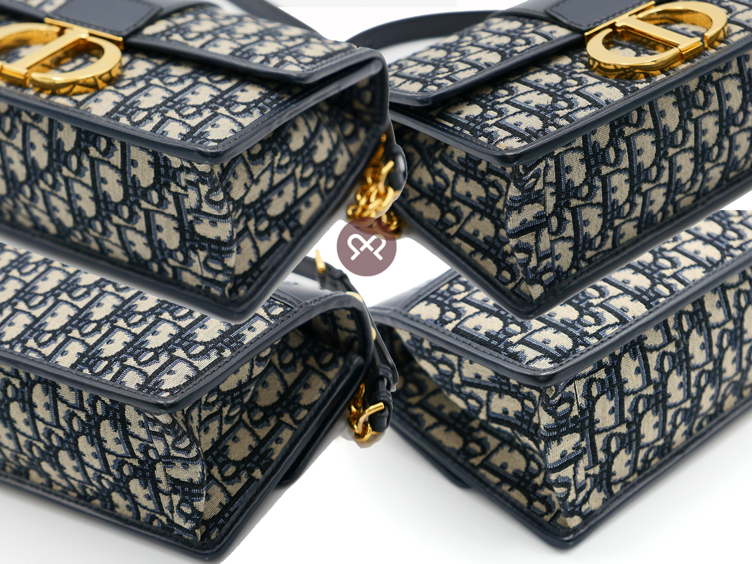 Dior 'CD' Blue Dior Oblique Jacquard 30 MONTAIGNE CHAIN BAG - Image 5