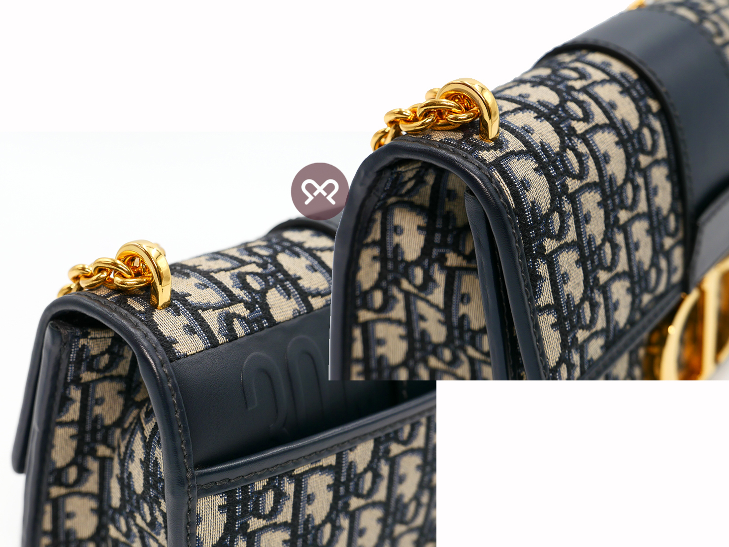 Dior 'CD' Blue Dior Oblique Jacquard 30 MONTAIGNE CHAIN BAG - Image 6