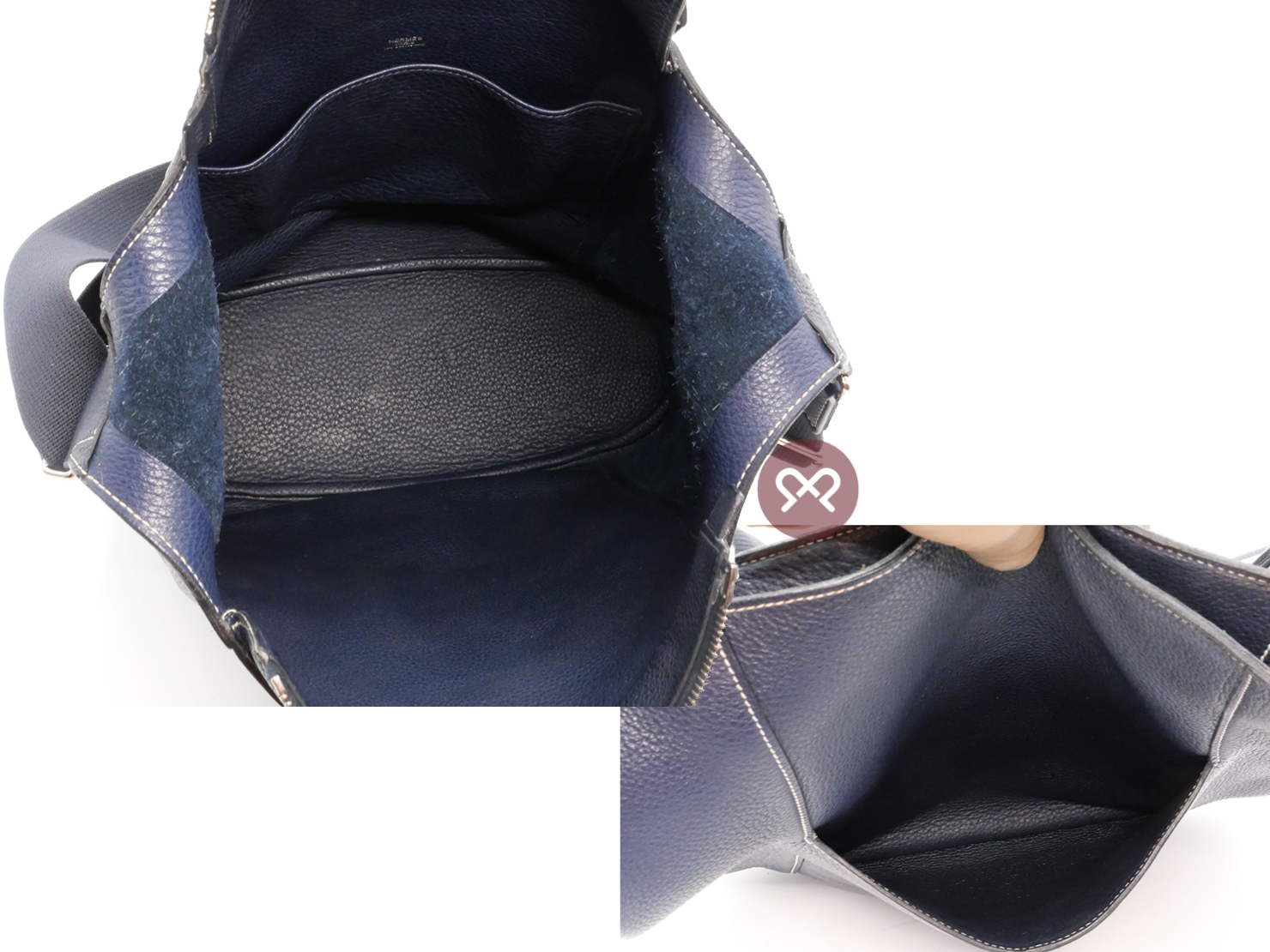 Hermes Clemence Leather Good News Blue De Prusse M Stamp Shoulder/ Crossbody Bag - Image 7