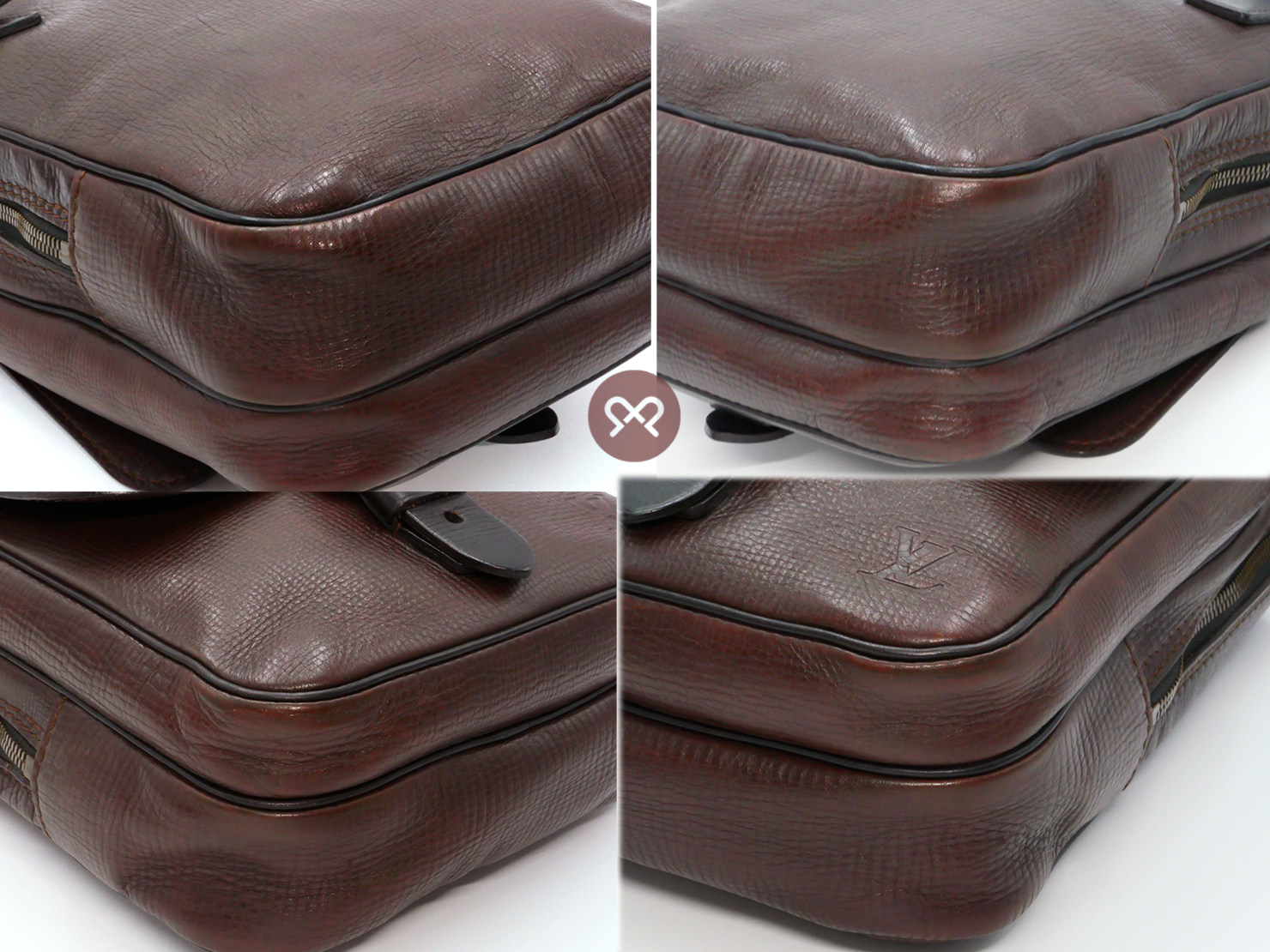 Louis Vuitton M92534 Utah Leather Iroquois Ipad Messenger Bag (TH0045) - Image 8
