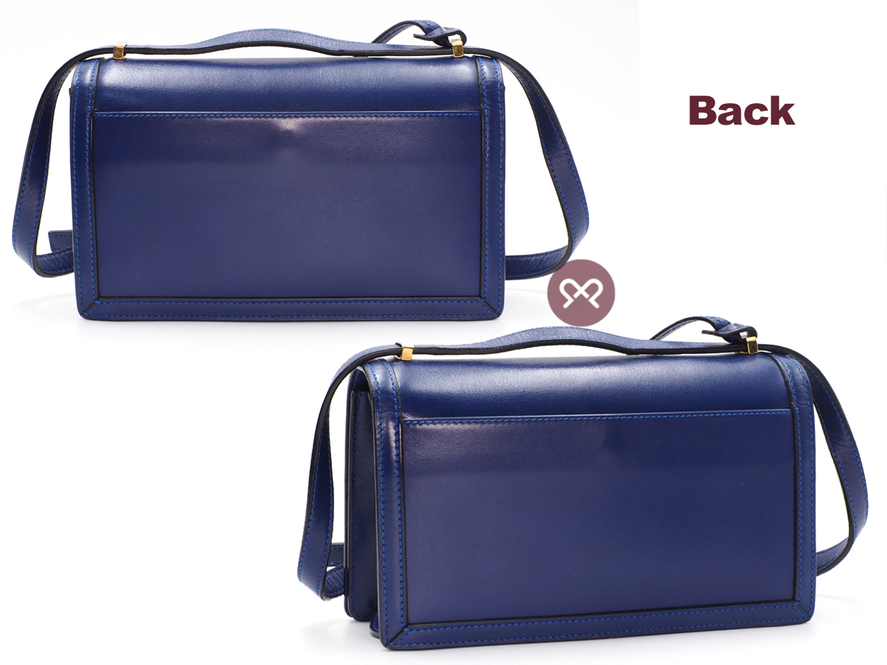 Loewe Blue Calfskin Leather “Barcelona” Medium Shoulder/ Crossbody Bag - Image 4