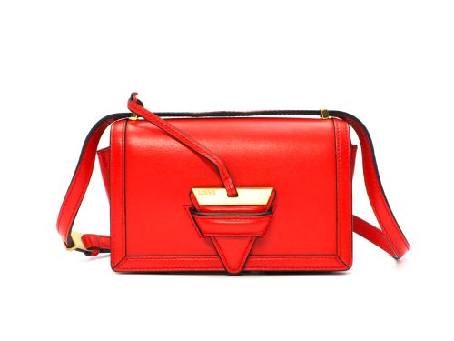Loewe Red Calf Leather 'Barcelona' Small Shoulder/ Crossbody Bag (061609)
