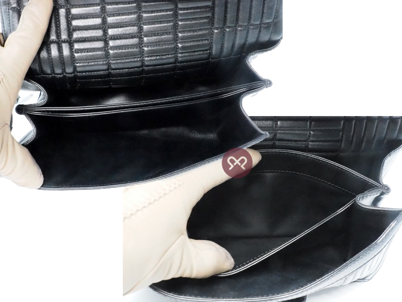 Loewe "Barcelona" Black Laced Large Leather Shoulder/ Crossbody Bag - Image 9