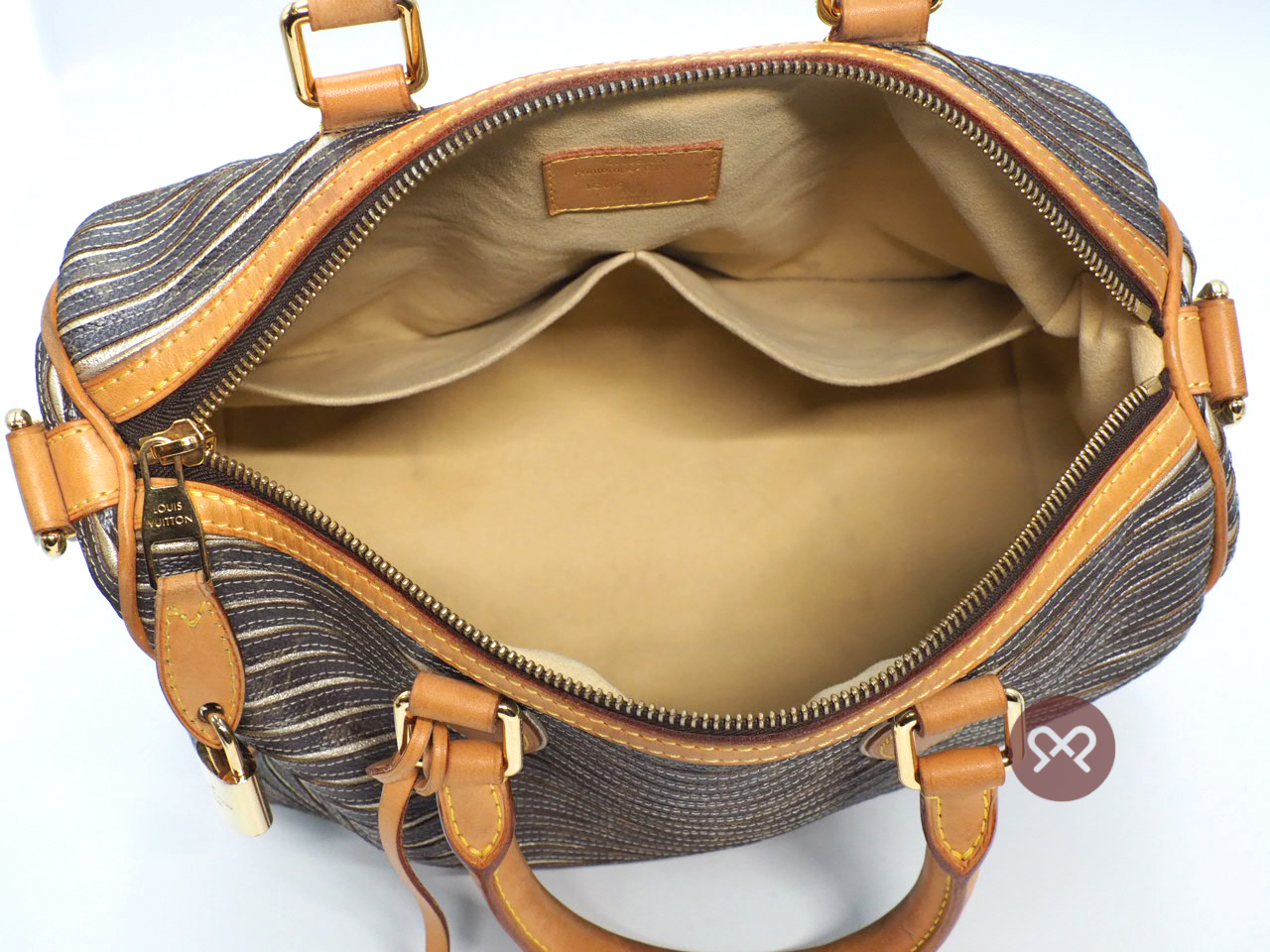 Louis Vuitton M40358 Speedy 30 Eden Monogram Argent 2 Way Bag -Khaki Shoulder Strap (TR1170) - Image 5