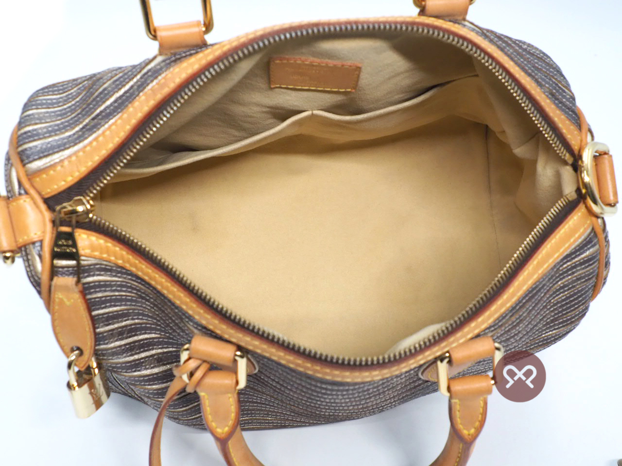 Louis Vuitton M40358 Speedy 30 Eden Monogram Argent 2 Way Bag -Khaki Shoulder Strap (TR1170) - Image 6