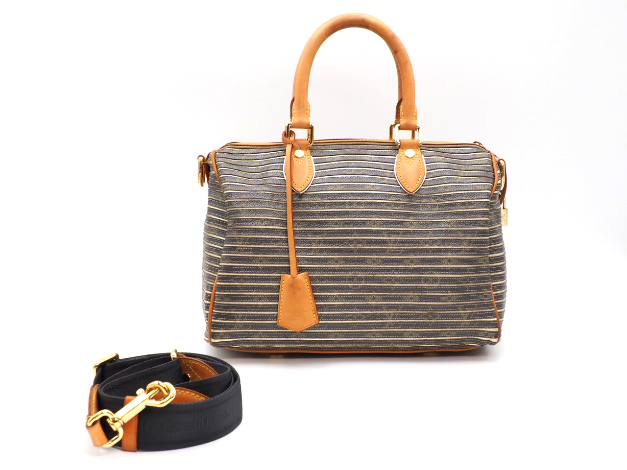 Louis Vuitton M40358 Speedy 30 Eden Monogram Argent 2 Way Bag -Khaki Shoulder Strap (TR1170)