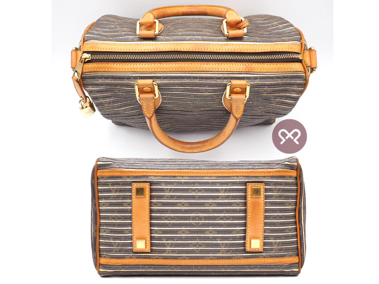 Louis Vuitton M40358 Speedy 30 Eden Monogram Argent 2 Way Bag -Khaki Shoulder Strap (TR1170) - Image 4