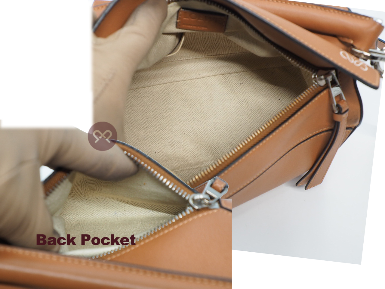 Loewe Small Puzzle in Classic Brown Calfskin Shoulder Bag - Image 11