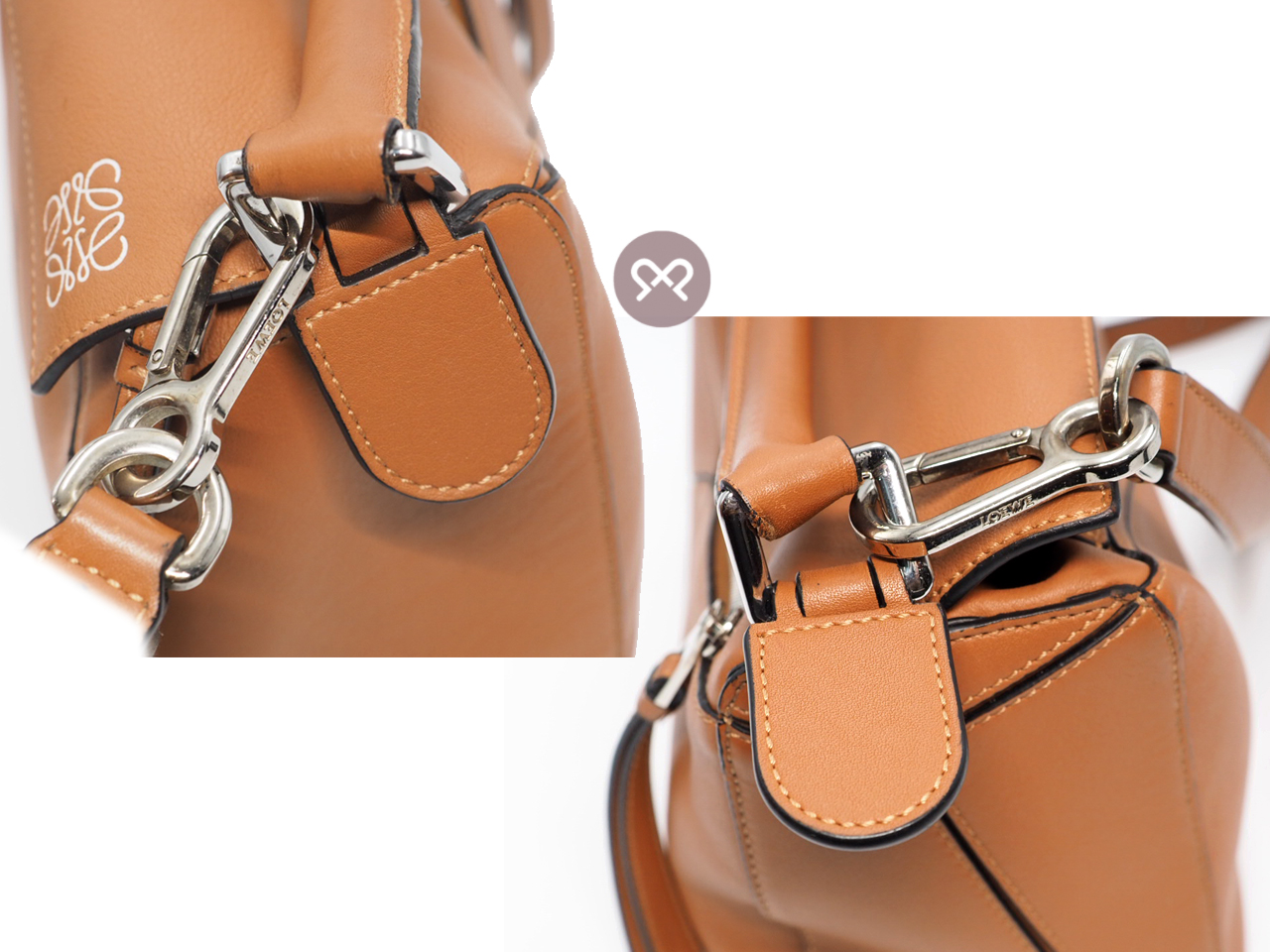 Loewe Small Puzzle in Classic Brown Calfskin Shoulder Bag - Image 6