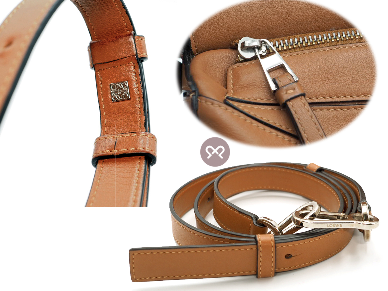 Loewe Small Puzzle in Classic Brown Calfskin Shoulder Bag - Image 7