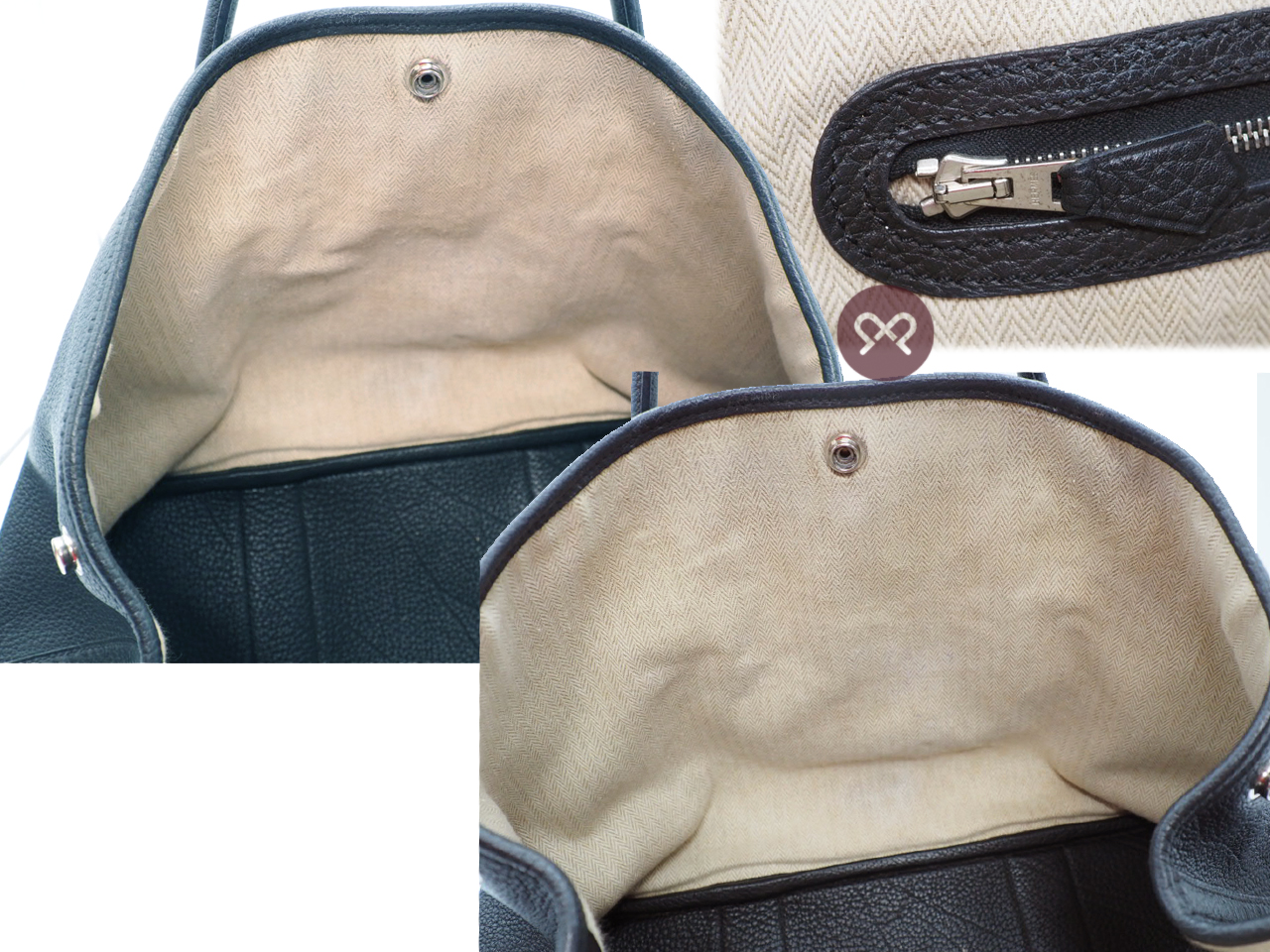 Hermes Garden Party 36cm Black Color Togo O Stamp Document/ Shopping Tote Bag - Image 9