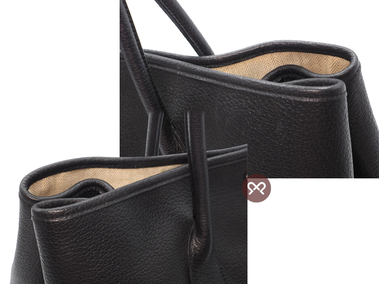 Hermes Garden Party 36cm Black Color Togo O Stamp Document/ Shopping Tote Bag - Image 5