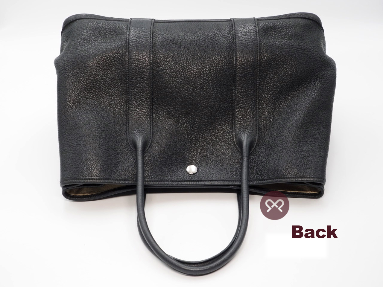 Hermes Garden Party 36cm Black Color Togo O Stamp Document/ Shopping Tote Bag - Image 7
