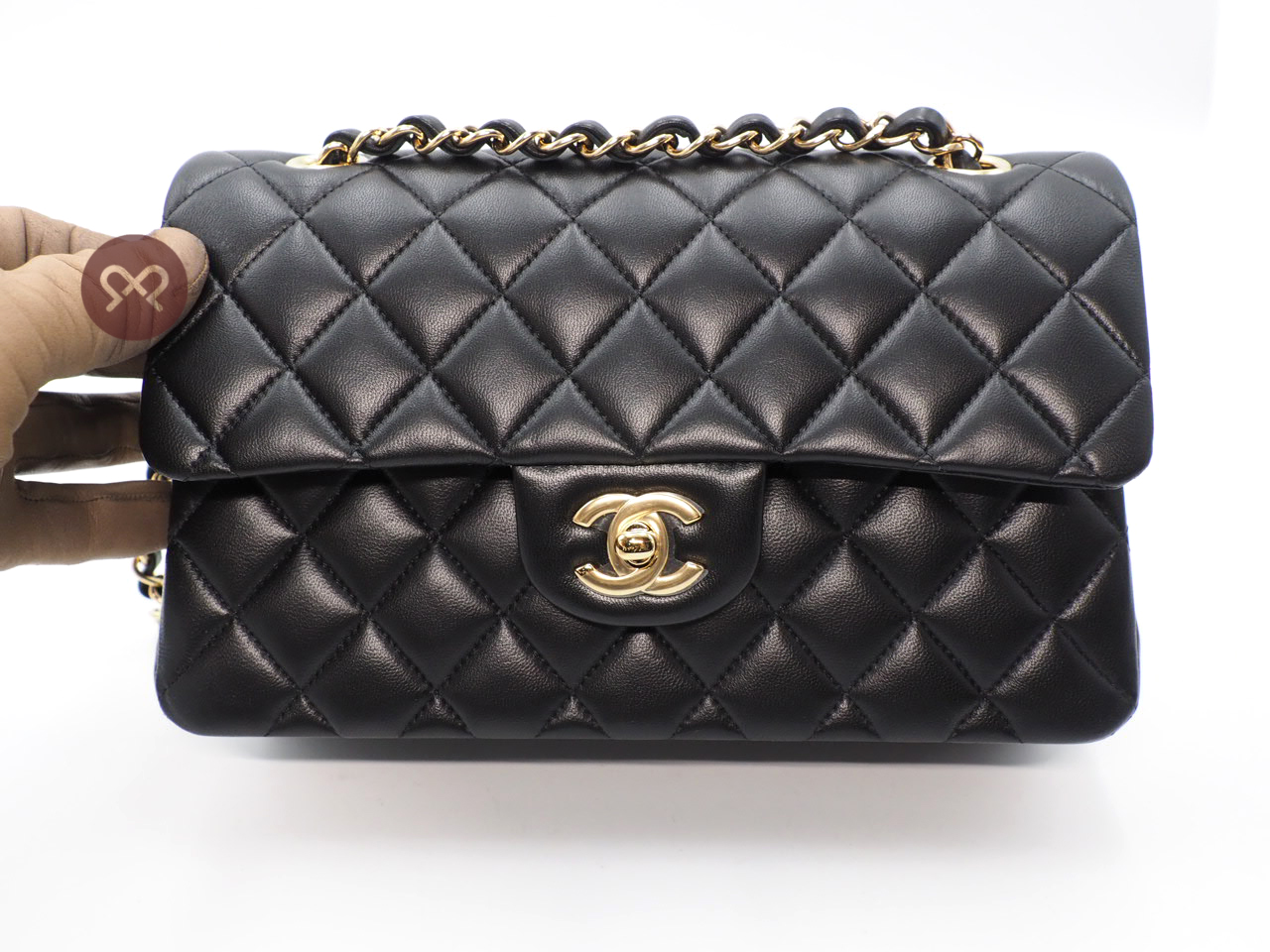 BRAND NEW ! Chanel Black Calfskin Small Timeless Classic Double Flap Gold-tone Metal Bag - Image 3