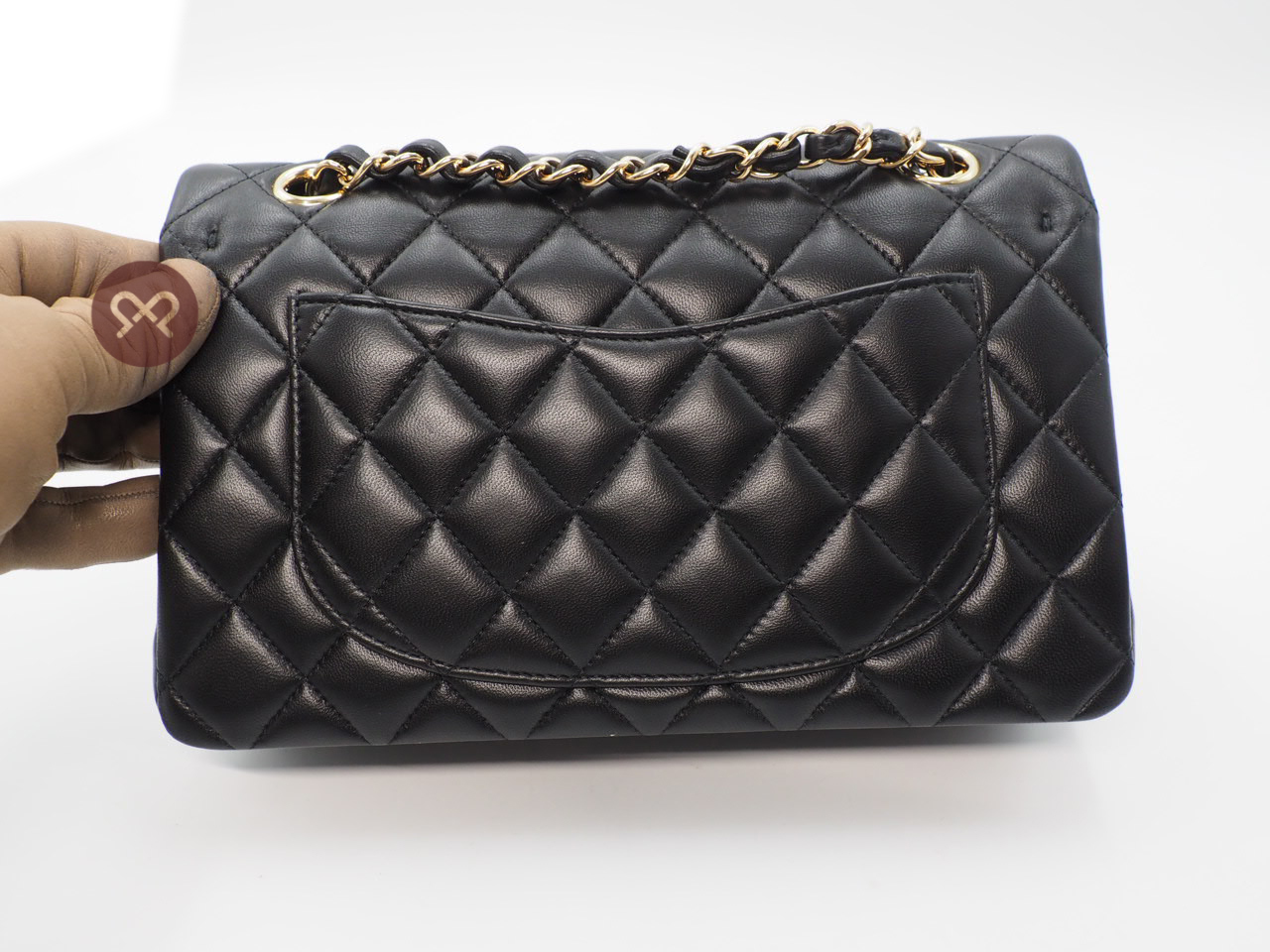 BRAND NEW ! Chanel Black Calfskin Small Timeless Classic Double Flap Gold-tone Metal Bag - Image 4