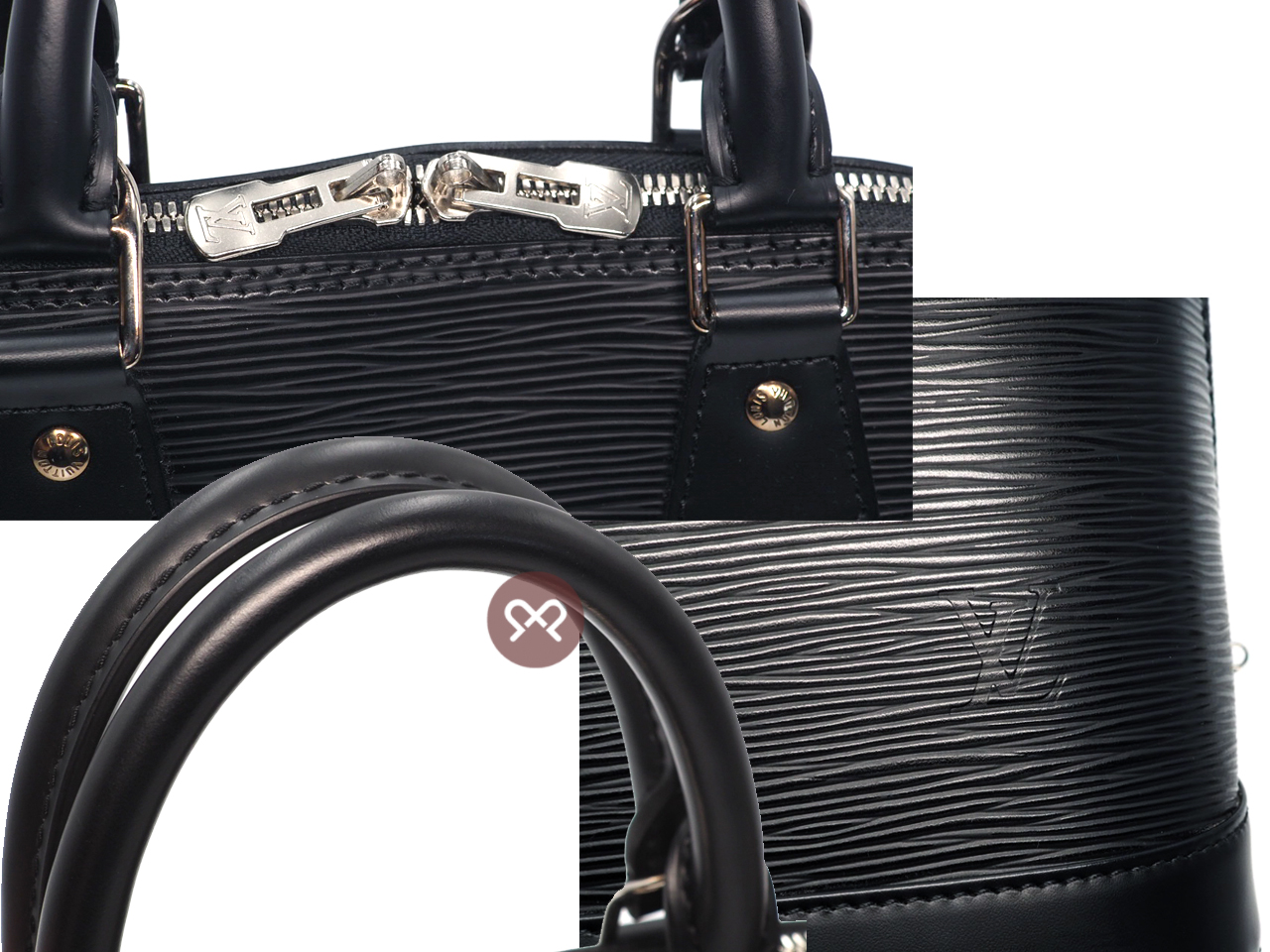 Louis Vuitton M40302 Epi Leather Black Alma PM Handbag (VI4111) - Image 4
