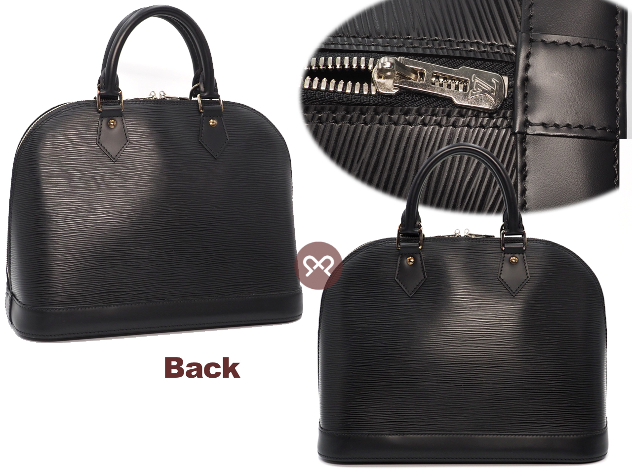 Louis Vuitton M40302 Epi Leather Black Alma PM Handbag (VI4111) - Image 3