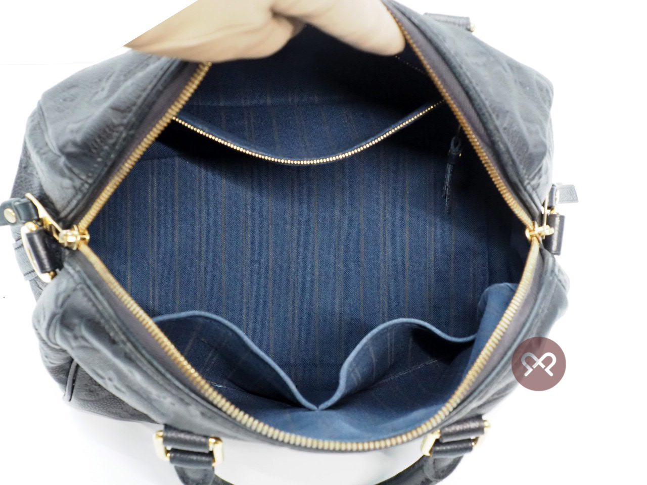 Louis Vuitton M40762 Speedy Bandoulière 25 in Monogram Empreinte Infini (Dark Blue) (SP4112) - Image 8