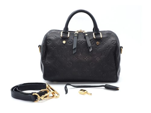 Louis Vuitton M40762 Speedy Bandoulière 25 in Monogram Empreinte Infini (Dark Blue) (SP4112)