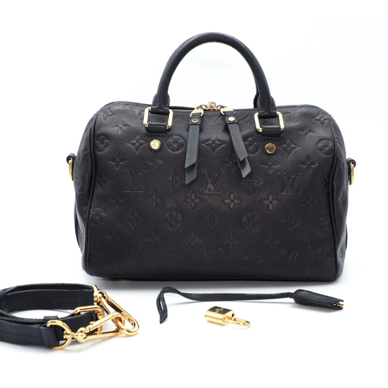 Louis Vuitton M40762 Speedy Bandoulière 25 in Monogram Empreinte Infini (Dark Blue) (SP4112)