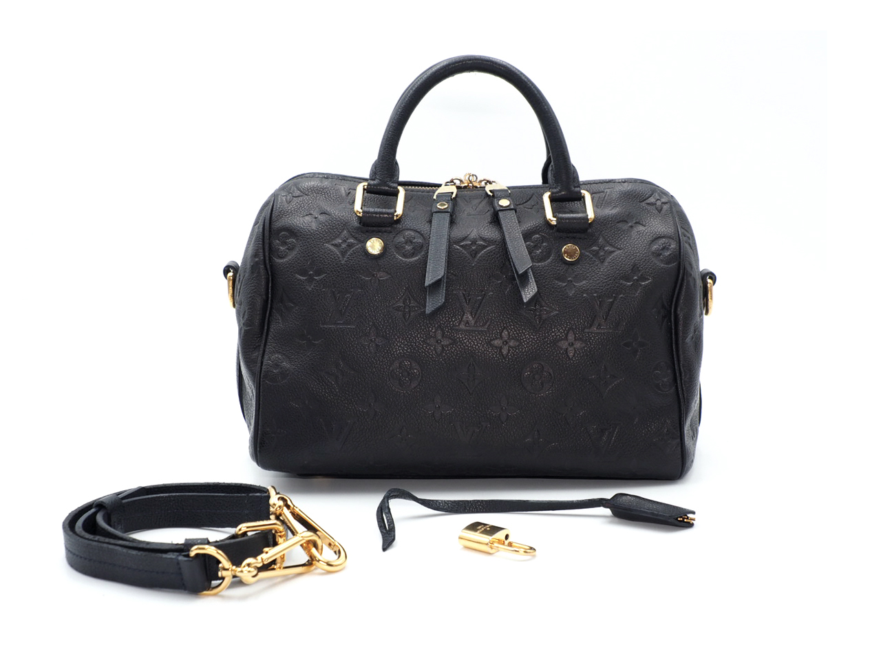 Louis Vuitton M40762 Speedy Bandoulière 25 in Monogram Empreinte Infini (Dark Blue) (SP4112)