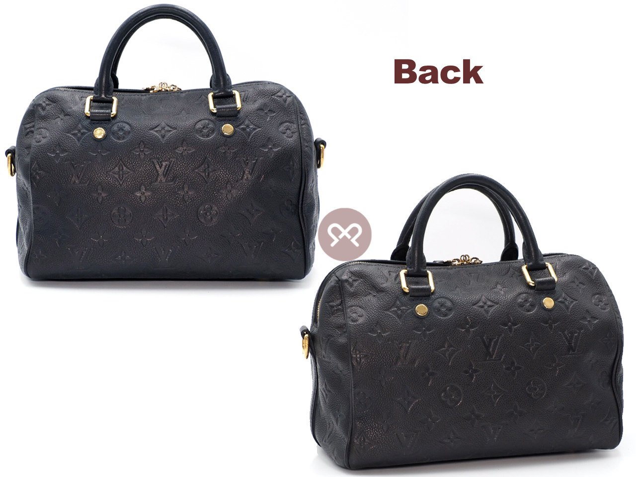 Louis Vuitton M40762 Speedy Bandoulière 25 in Monogram Empreinte Infini (Dark Blue) (SP4112) - Image 3