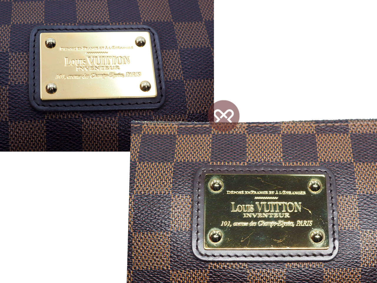 Louis Vuitton N55213 Damier Ebene Canvas Eva Clutch/ Shoulder/ Crossbody Bag (AA2191) - Image 5