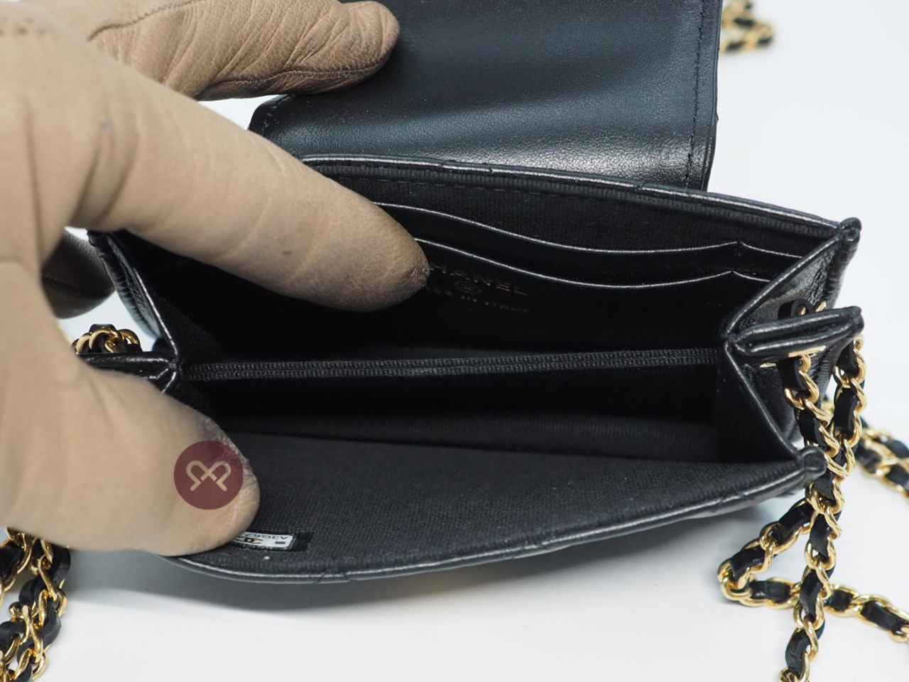 BRAND NEW ! Chanel A3G67J9L Black Lambskin AP3002 Double Chain Mini Flap Bag Gold Hardware - Image 11