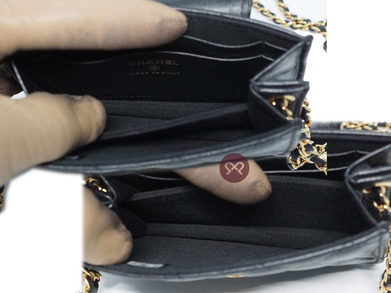 BRAND NEW ! Chanel A3G67J9L Black Lambskin AP3002 Double Chain Mini Flap Bag Gold Hardware - Image 12