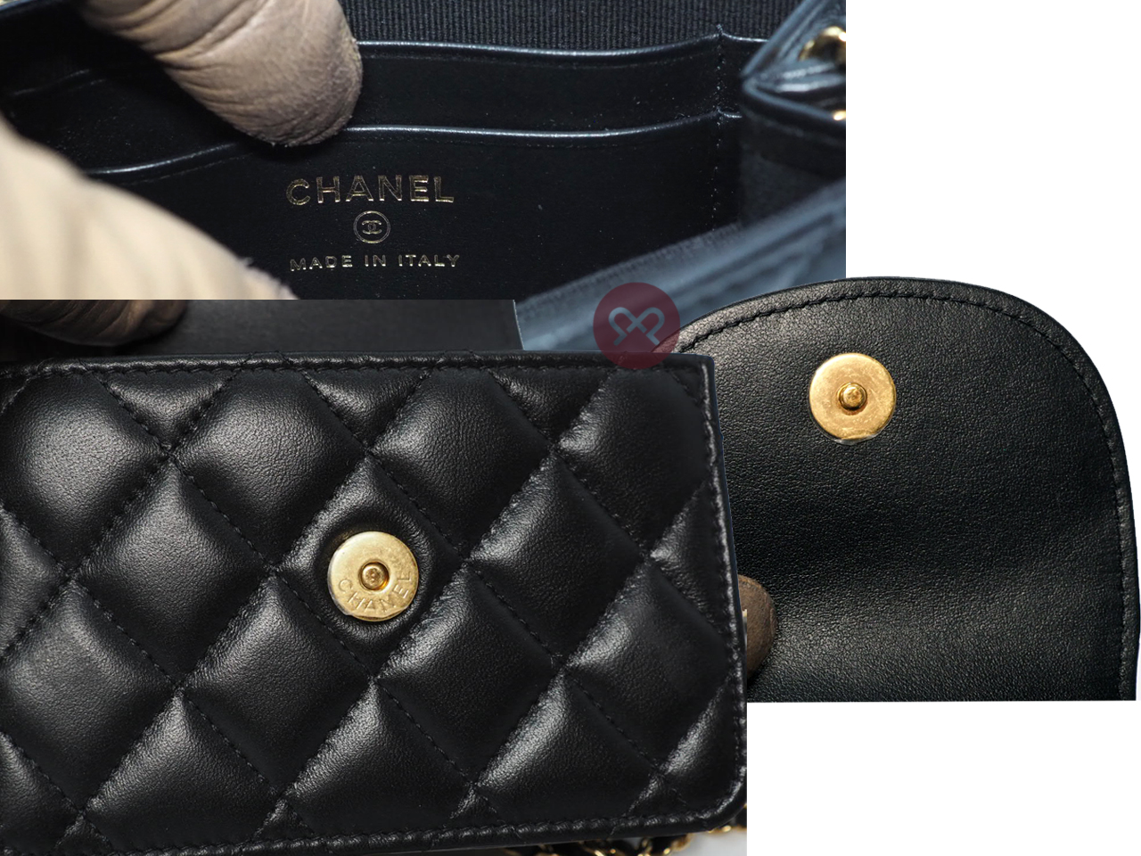 BRAND NEW ! Chanel A3G67J9L Black Lambskin AP3002 Double Chain Mini Flap Bag Gold Hardware - Image 8