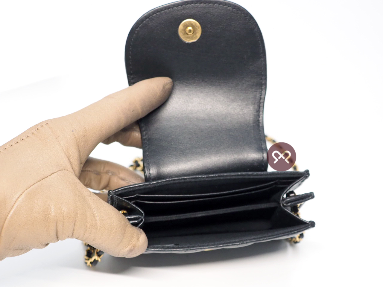 BRAND NEW ! Chanel A3G67J9L Black Lambskin AP3002 Double Chain Mini Flap Bag Gold Hardware - Image 10