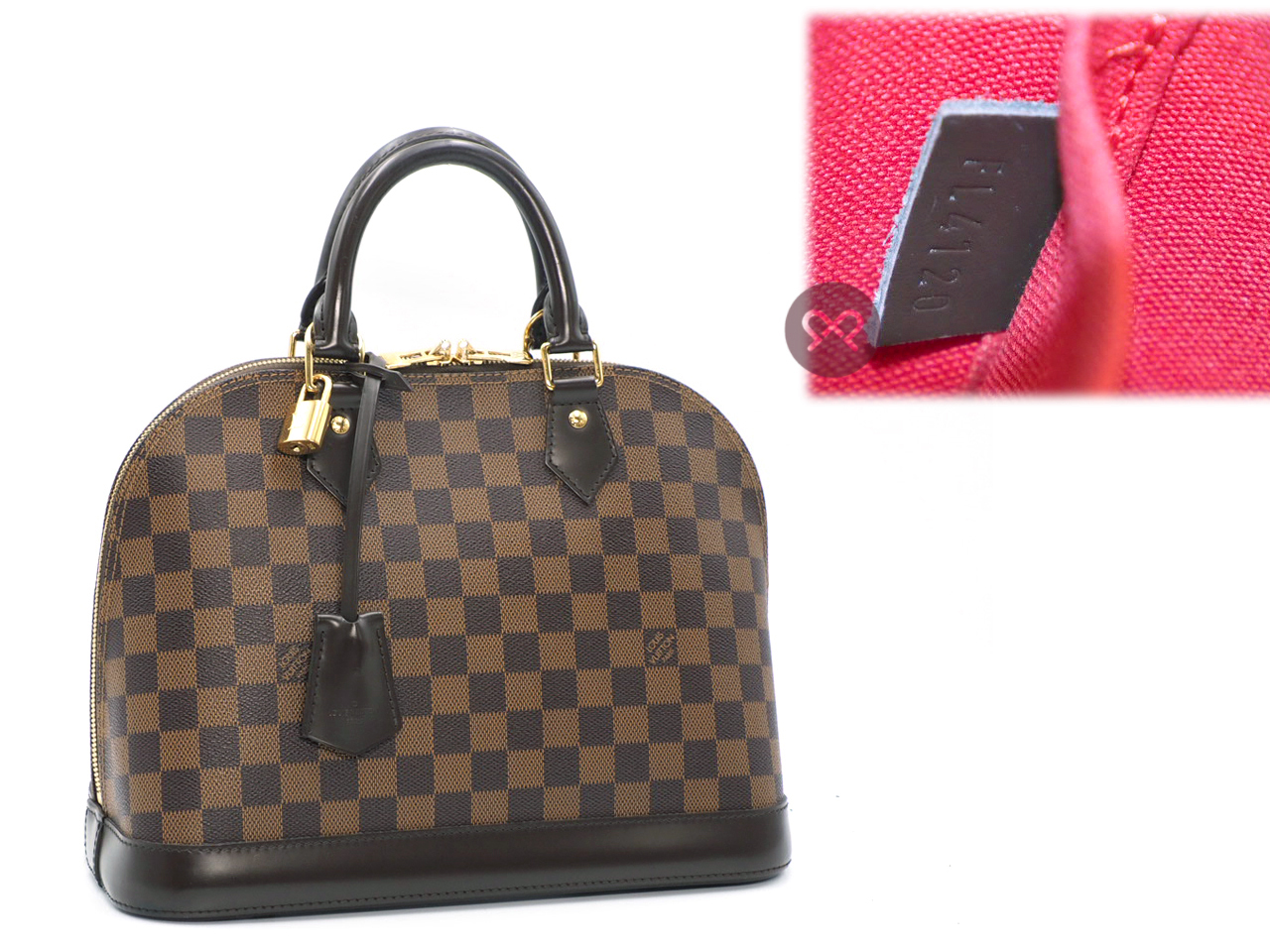 Louis Vuitton N53151 Damier Ebene Canvas Alma PM (FL4120) - Image 2