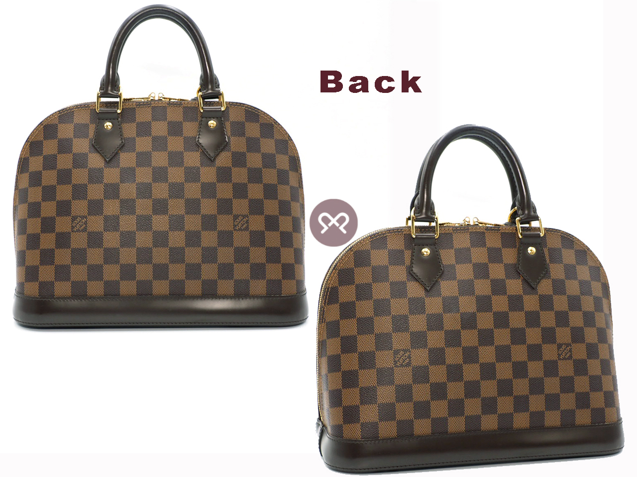 Louis Vuitton N53151 Damier Ebene Canvas Alma PM (FL4120) - Image 3