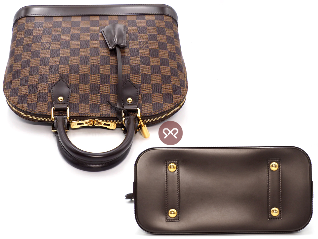 Louis Vuitton N53151 Damier Ebene Canvas Alma PM (FL4120) - Image 4