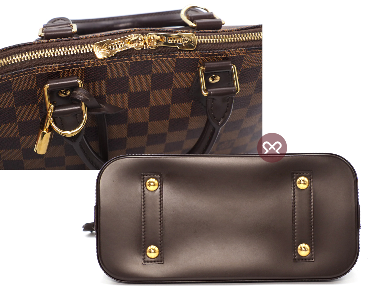 Louis Vuitton N53151 Damier Ebene Canvas Alma PM (FL4120) - Image 6