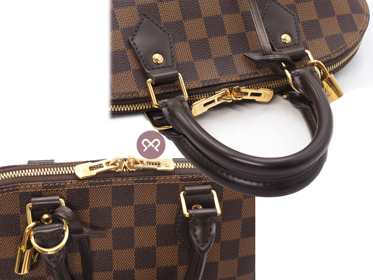 Louis Vuitton N53151 Damier Ebene Canvas Alma PM (FL4120) - Image 5