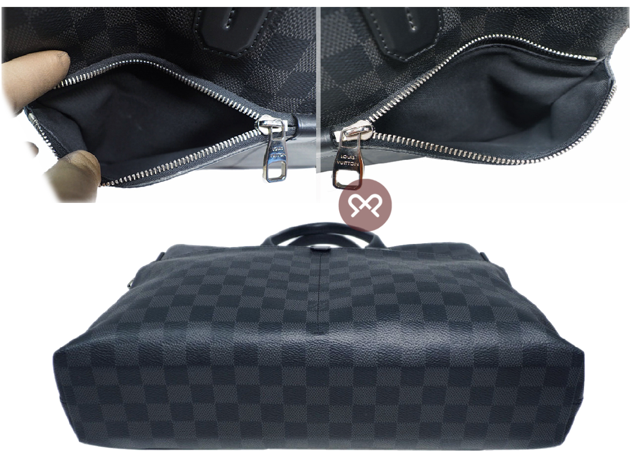 Louis Vuitton N41564 Damier Graphite 7 days a Weeks Tote Document/ w Strap (CA4195) - Image 4