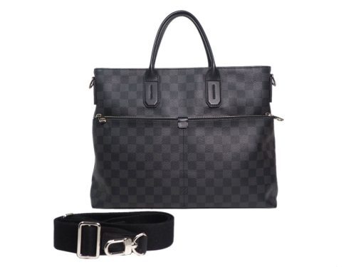 Louis Vuitton N41564 Damier Graphite 7 days a Weeks Tote Document/ w Strap (CA4195)