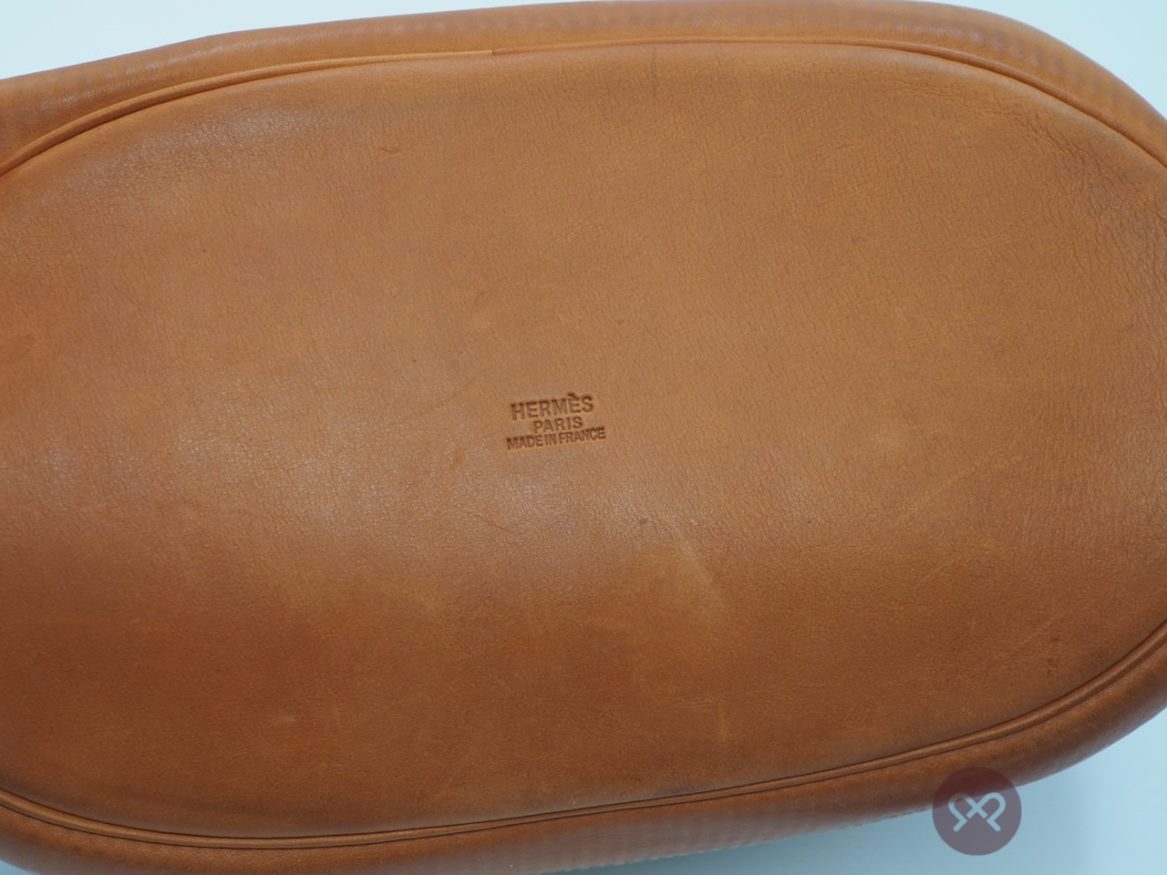 Hermes Crinoline/ Natural Barenia Market Drawstring C Stamp Shoulder Bag - Image 7
