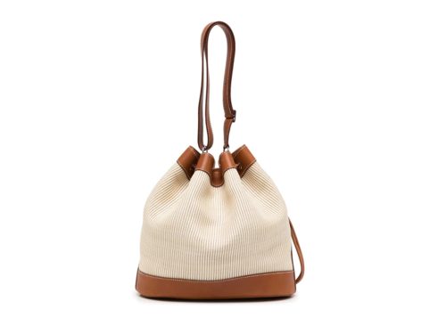 Hermes Crinoline/ Natural Barenia Market Drawstring C Stamp Shoulder Bag