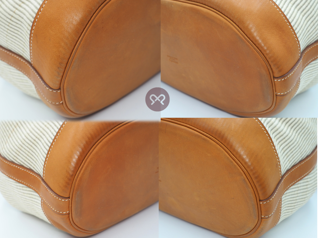 Hermes Crinoline/ Natural Barenia Market Drawstring C Stamp Shoulder Bag - Image 8