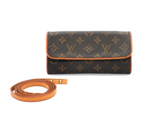 Louis  Vuitton M51854 Monogram Canvas Pochette Twin PM 3-Ways bag (CA1011)