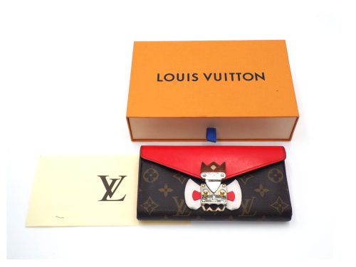 Louis Vuitton M60791 Red Monogram Canvas Tribal Mask Sarah Wallet (FL4194)