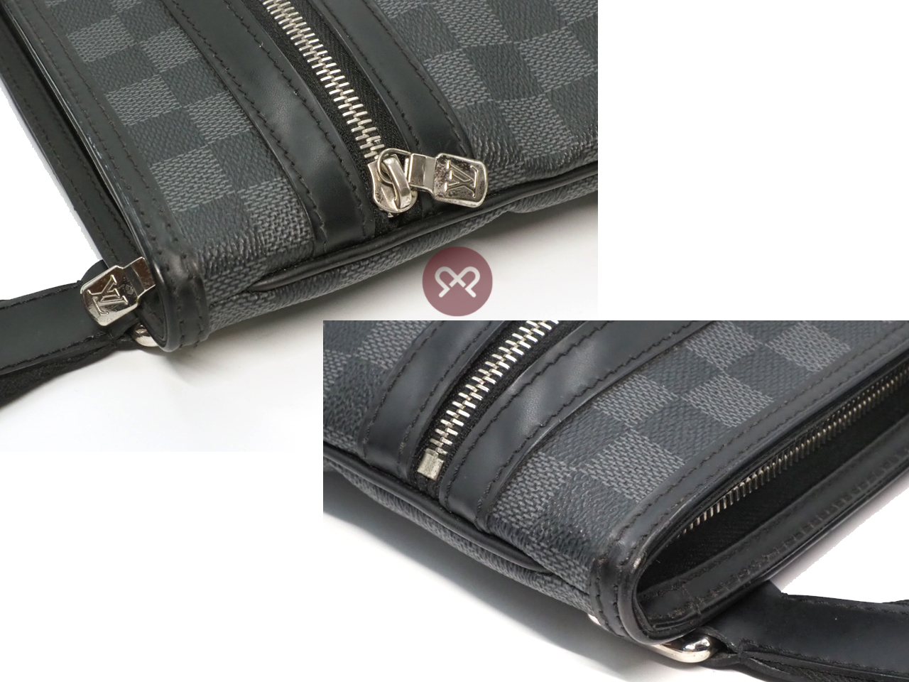 Louis Vuitton N58028 Thomas Damier Graphite Canvas Small Messenger Bag (VI0181) - Image 7