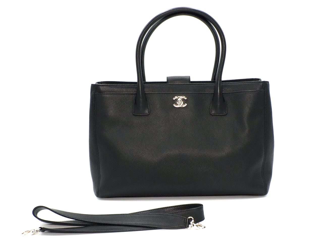 Chanel 16245987 Black Caviar Medium Executive Cerf Tote 2-way Bag