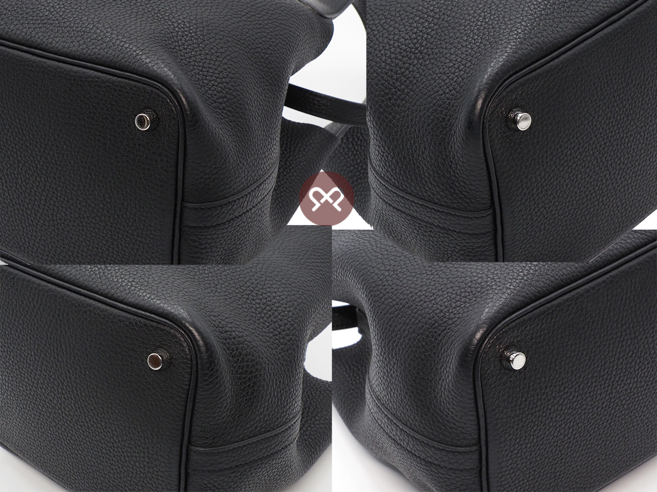 Hermes Picotin PM 18cm T Stamp Black Clemence Leather Palladium Hardware - Image 5