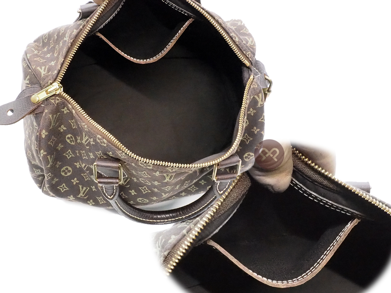 Louis Vuitton M95224 Monogram Mini Lin Ebene Speedy 30 Tote Bag (SP1026) - Image 5