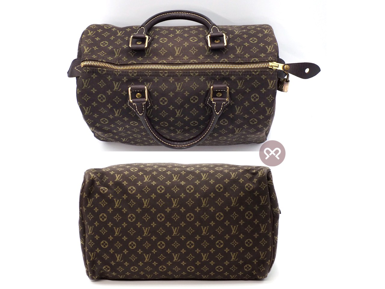 Louis Vuitton M95224 Monogram Mini Lin Ebene Speedy 30 Tote Bag (SP1026) - Image 3
