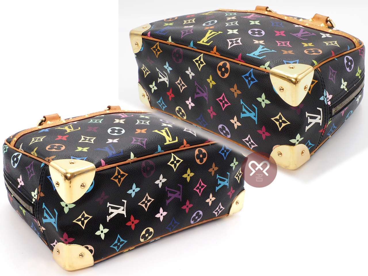 Louis Vuitton M92662 Black Multicolor Canvas Trouville Tote Bag (MI0190) - Image 8